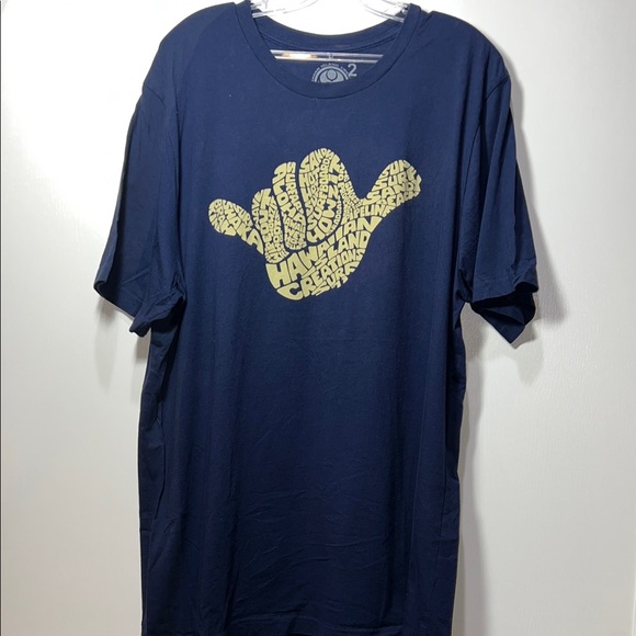 Hawaiian Island Creations Enjoy the Ride SHAKA Navy Blue Graphic Tee 2X - Picture 1 of 5